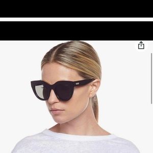 Le Specs Air Heart Sunglasses Black NEW